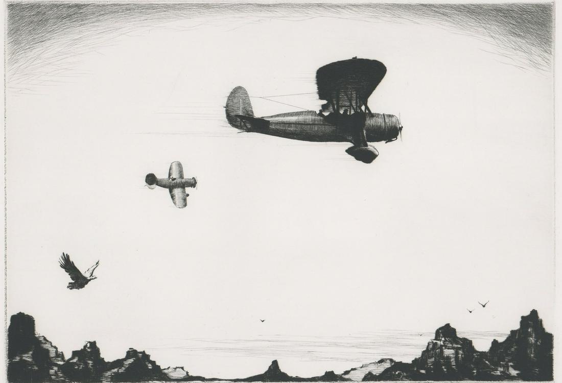 Paul F. Berdanier Drypoint/Etching [AAA, Planes] (1 of 5)