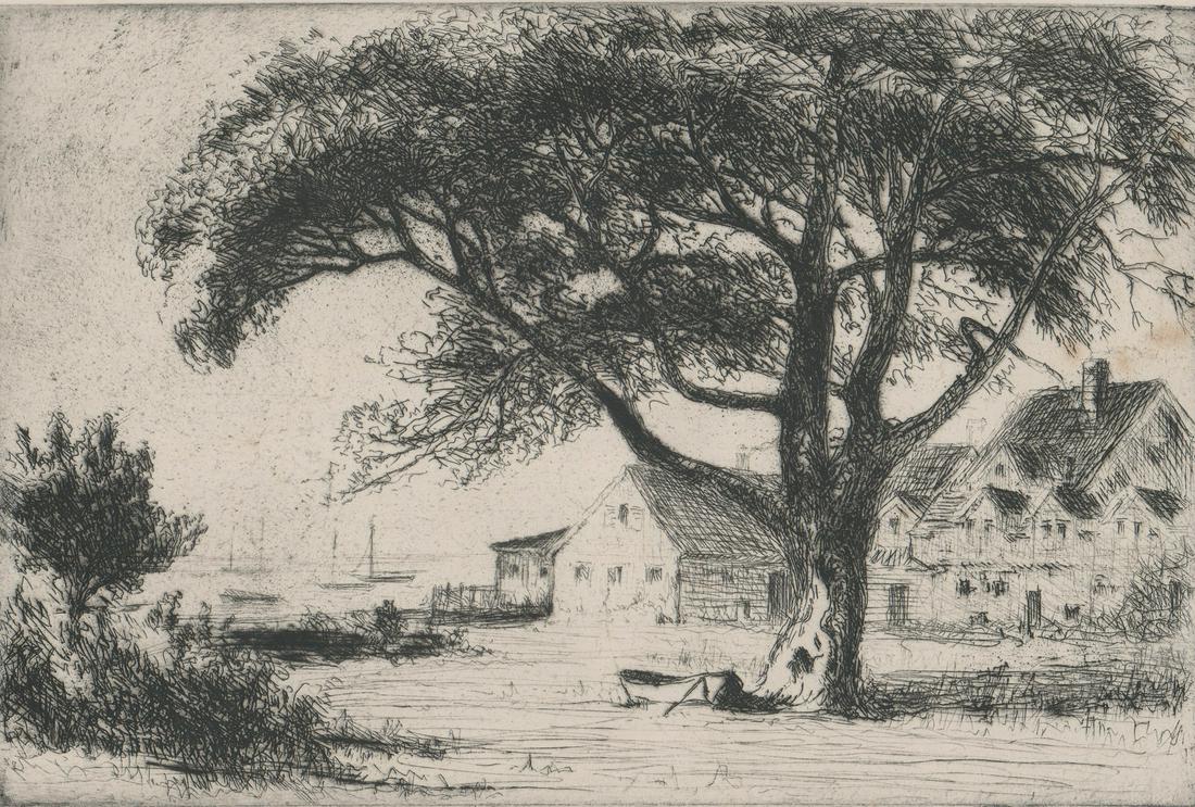 Samuel Chatwood Burton Etching [Provincetown, MA] (1 of 5)