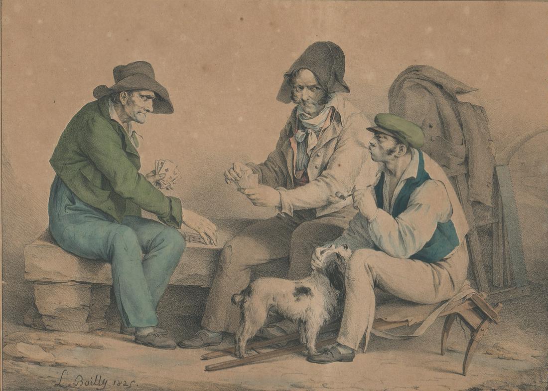 William H. Drury Color Lithograph [Cheating Card ] (1 of 6)