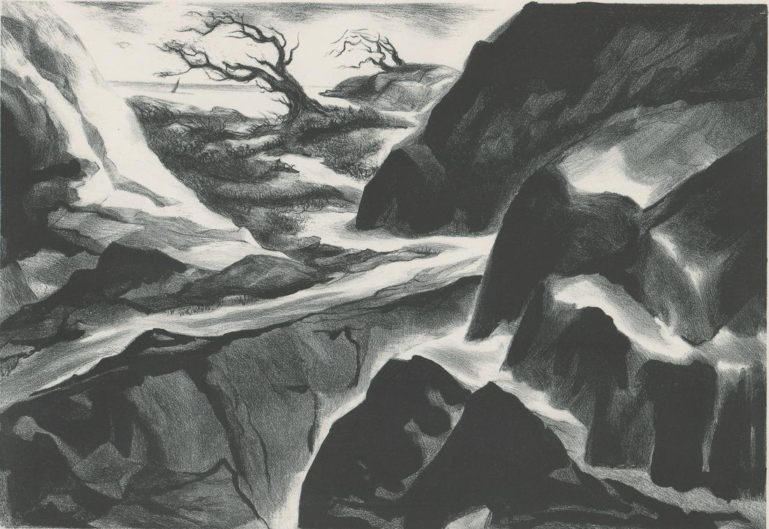 Alice Harold Murphy Lithograph [WPA, Ocean View] (1 of 5)