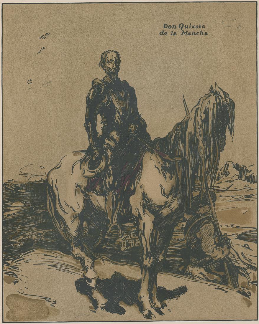 William Nicholson Color Lithograph [Don Quixote] (1 of 4)