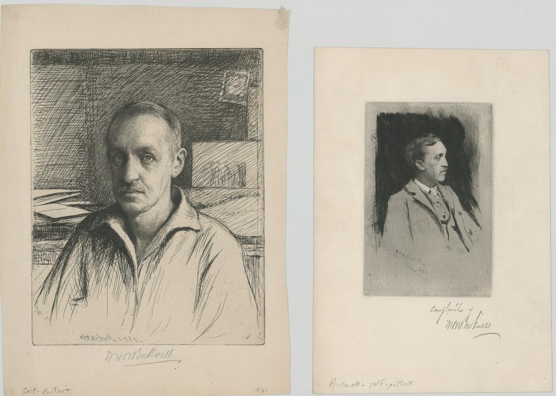 William Bicknell Etchings [Self Portrait] (1 of 3)