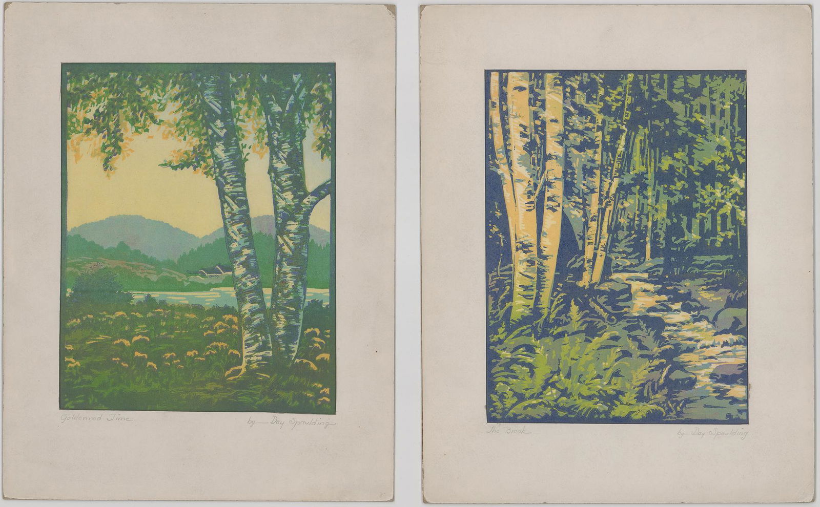 Day Spaulding Color Linocuts [Forest Scenes] (1 of 3)