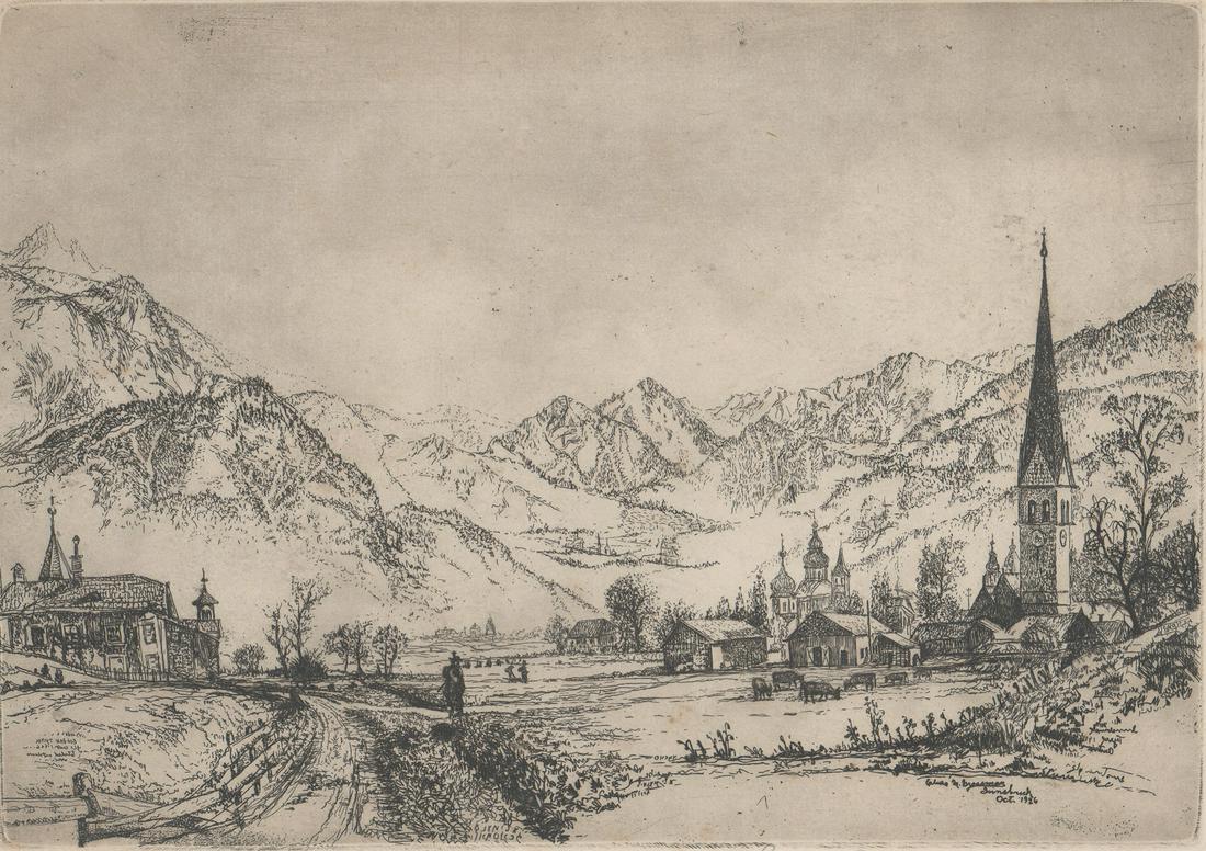 Elias Mandel Grossman Etching [Village] (1 of 5)