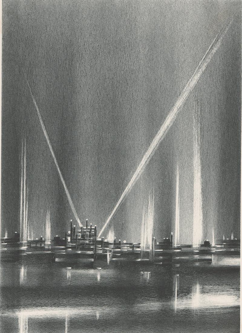 Richard Florsheim Lithograph [Airport] (1 of 4)