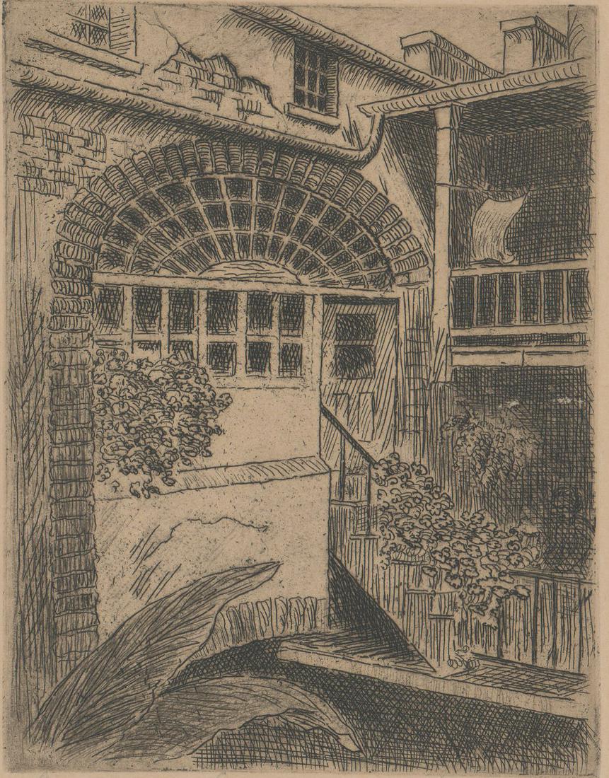 James Carl Hancock Etching [Fan Window] (1 of 4)