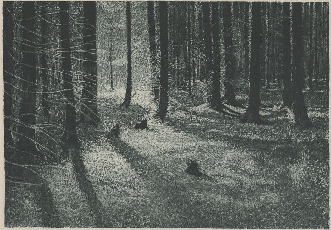 Viktor Olgyai Print [Forest Scene] (1 of 4)