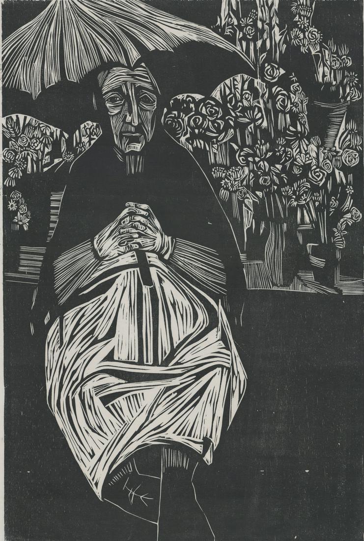 Ruth Leaf Woodcut [Italian Flower Lady] (1 of 5)