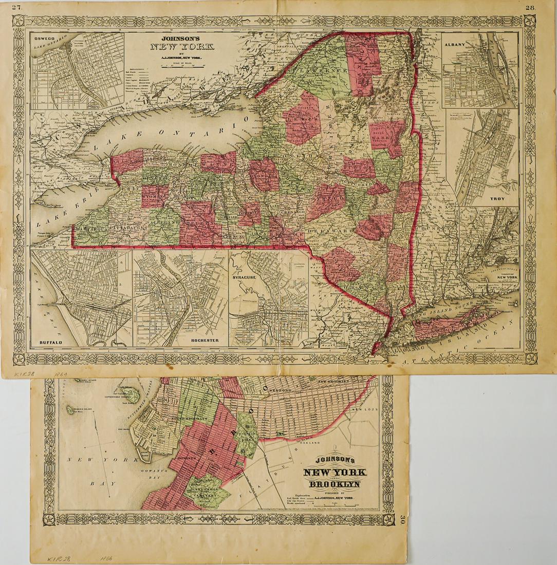 Johnson's New York Maps [New York State, NYC] (1 of 3)