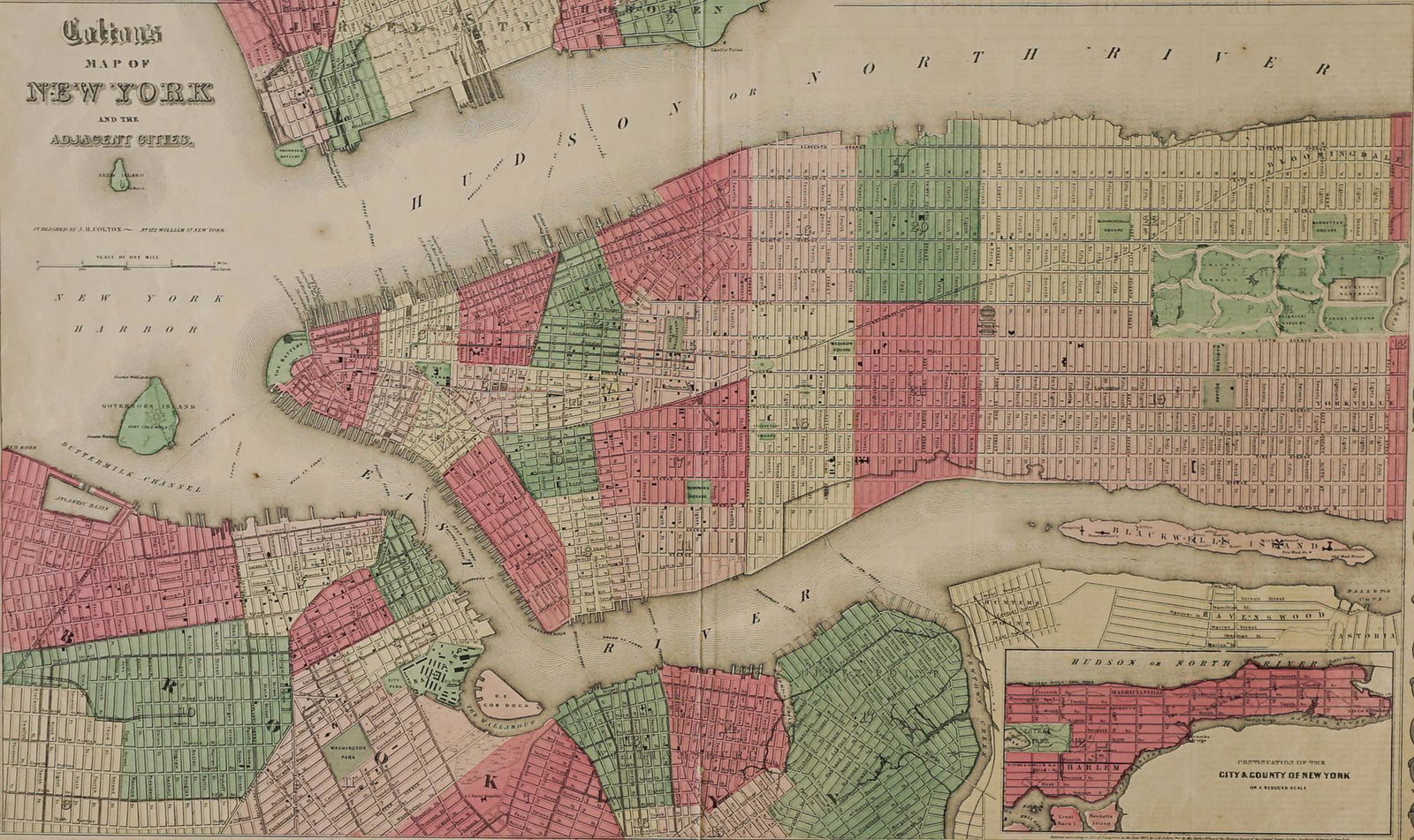 Colton's New York Map [NY City Map] (1 of 3)