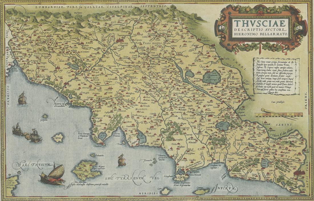 Thusciae Map [Italy Map] (1 of 4)