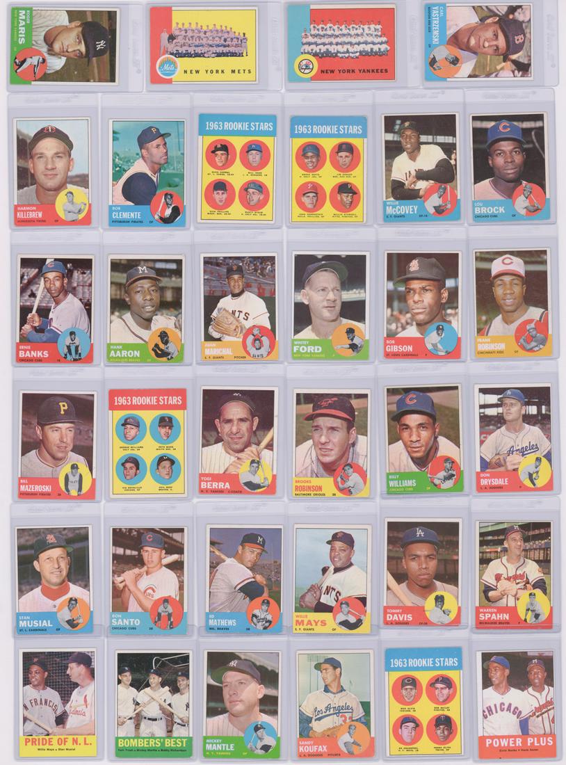 1963 Topps Baseball Near Complete Set 575/576 (1 of 3)