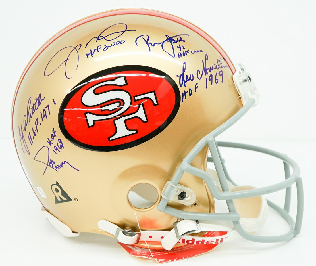 San Francisco 49'ers Hall of Famers Signed Helmet (1 of 19)