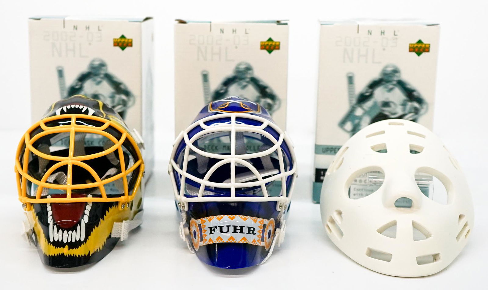 2002-2003 UD Hockey Mini Masks (6) all MIB (1 of 3)