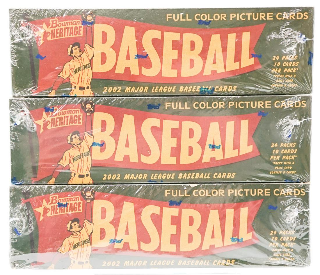 2002 Bowman Heritage Baseball Sealed Boxes (3) (1 of 2)