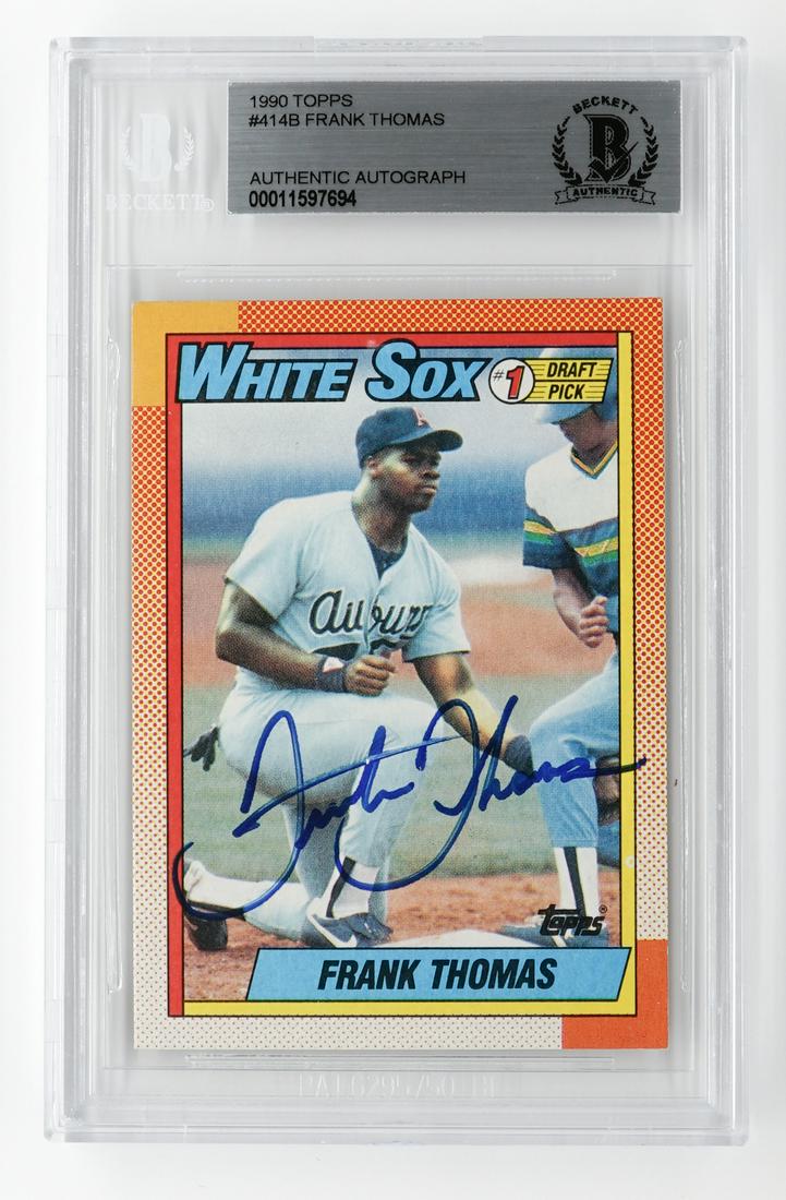 Frank Thomas Autographed Rookie Baseball Card (1 of 2)