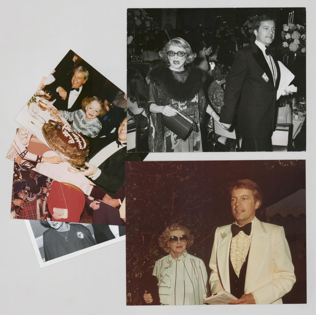 Bette Davis and Robert Osborne (6) Photos: Bette Davis and Robert Osborne ceremony photos. Three color and one black and white 5 in. x 7 in. snapshot photos. Double-weight black and white 50th Academy Banquet and one single-weight color photo 
