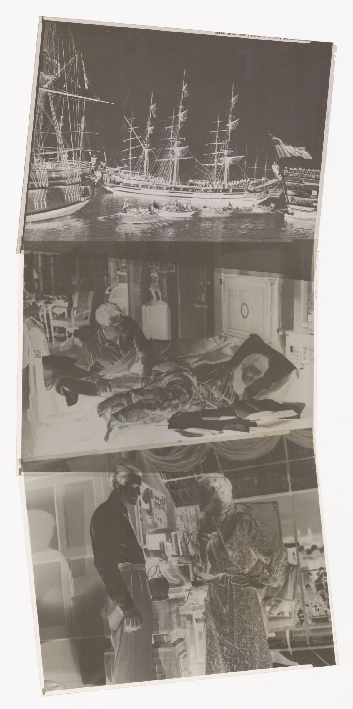 Audrey Hepburn, Roman Holiday Film Negatives (3): Audrey Hepburn and Gregory Peck in 'Roman Holiday' (Paramount, 1953), three black and white film negatives. Measure approximately 7.875 in. x 9.875 in. Provenance: Formerly the personal collection of