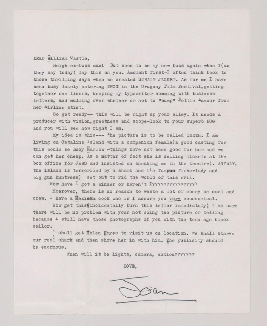 Joan Crawford Letter (1 of 2)