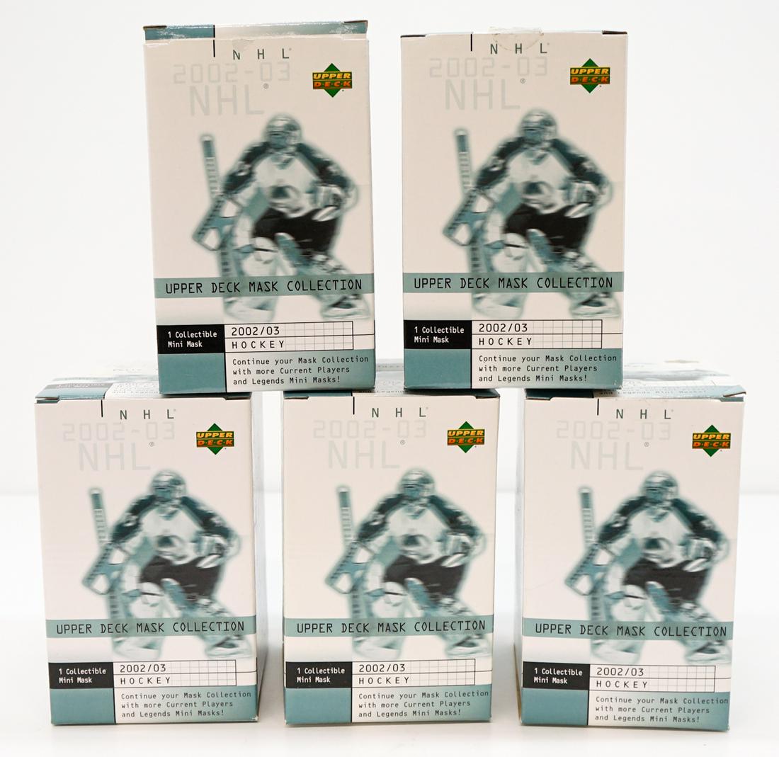 2002-2003 UD Hockey Mini Masks (5) all MIB (1 of 7)