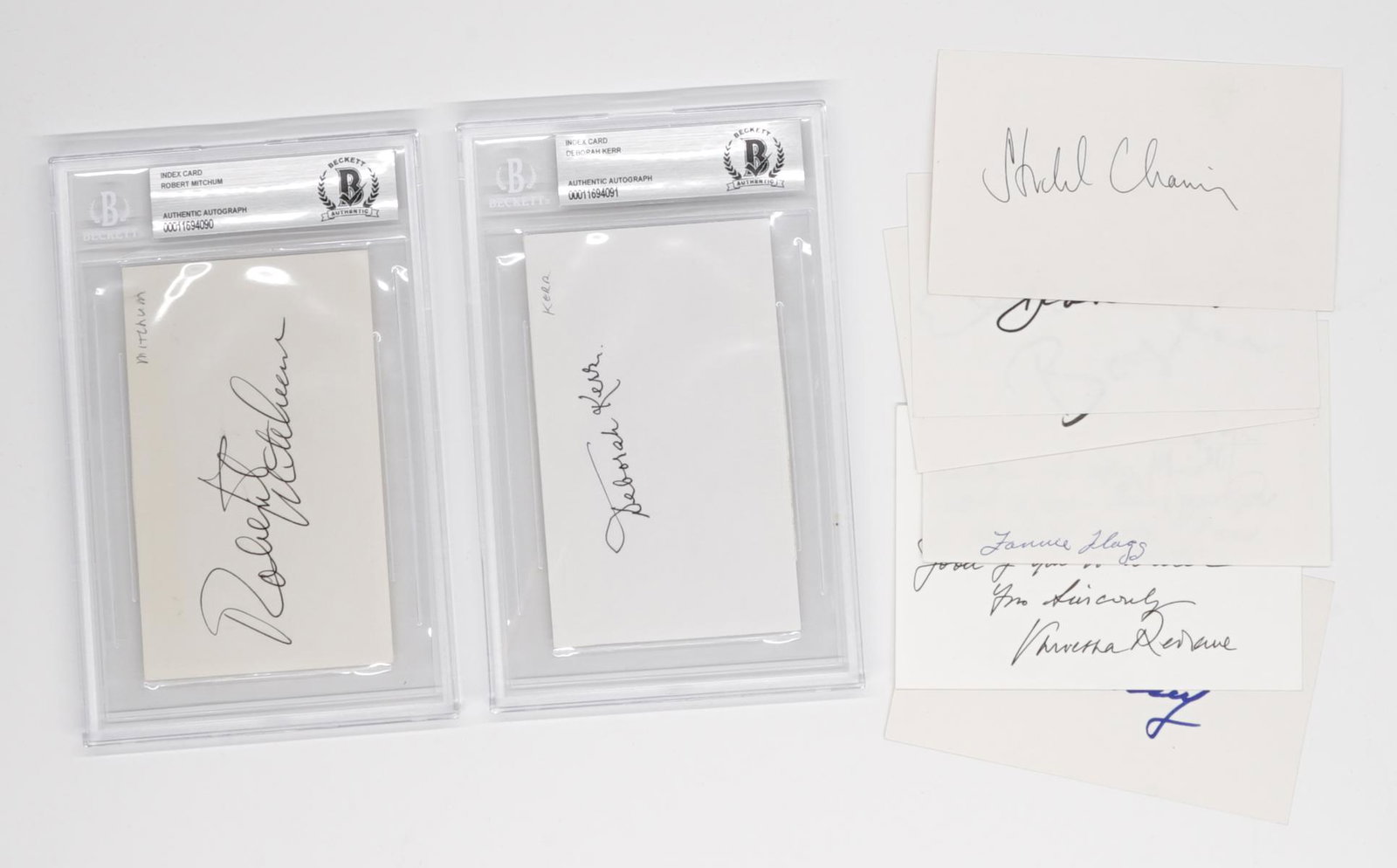 Celebrity Autographed Index Cards (10) (1 of 3)