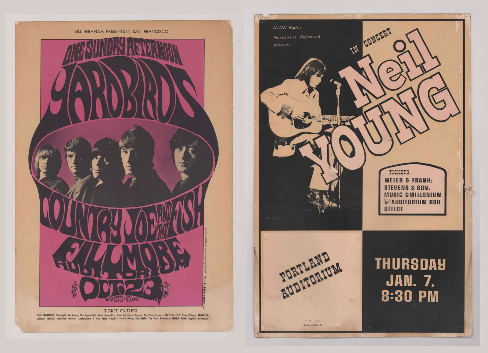Yardbirds and Neil Young Rock Posters (2) (1 of 5)