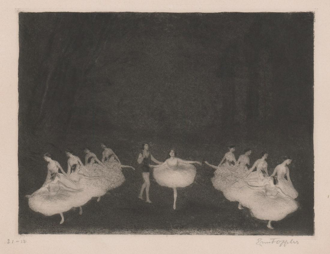 Ernst Oppler Lithograph [Ballet]: Ernst Oppler (Germany 1867 - 1929) lithograph. Signed by artist in pencil lower right. Measures 7.125-in. x 9.5-in. image size, 11.125-in. x 13.125-in. sheet size. In G/VG condition, with minor paper