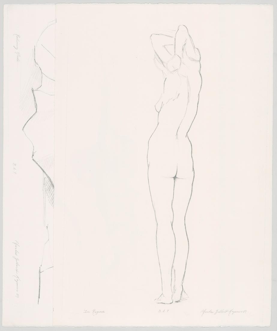 Charles Gilbert Kapsner Lithographs [Nudes]: Two (2) Charles Gilbert Kapsner (Minnesota, North Carolina, Italy b. 1952) lithographs. Both signed and dated (89) by artist in pencil lower right. Both titled ('Reclining Nude' and 'In Repose') in pe