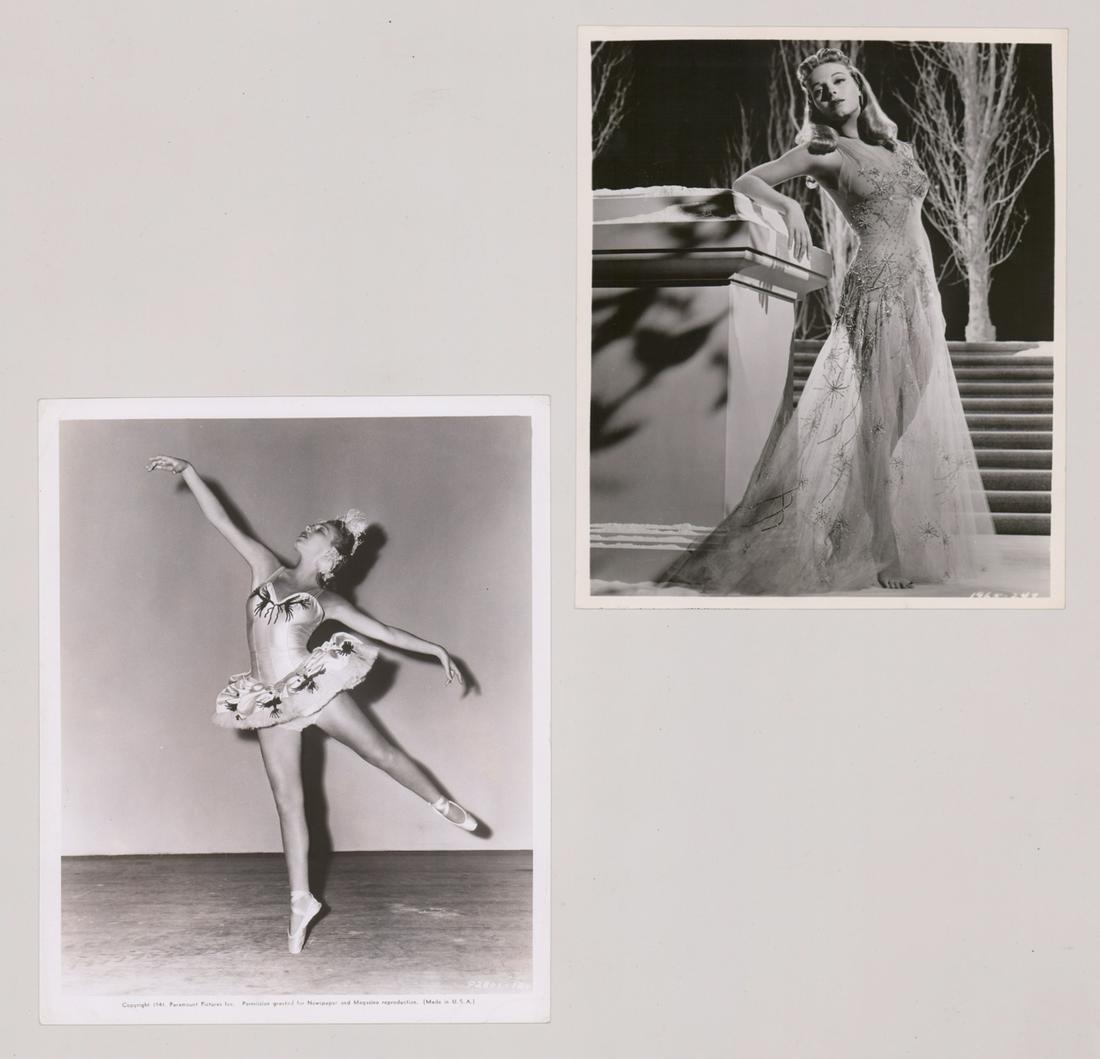 Vera Zorina Vintage Publicity Photo (2): Vera Zorina vintage publicity still photos. Glossy surface, single-weight gelatin silver prints. Measure 9.375 in. x 7.75 in. Excellent condition. Provenance: recent Mark Rucker collection, previously
