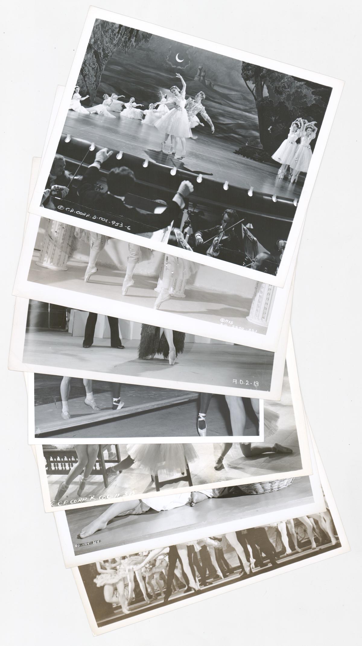 Vintage Ballet and Ballerina Photos (7): Seven vintage ballet and ballerina publicity photos. They measure approximately 10 in. x 8 in. Single-weight gelatin silver prints. VG-EX/EX and EX condition. Provenance: recent Mark Rucker collection