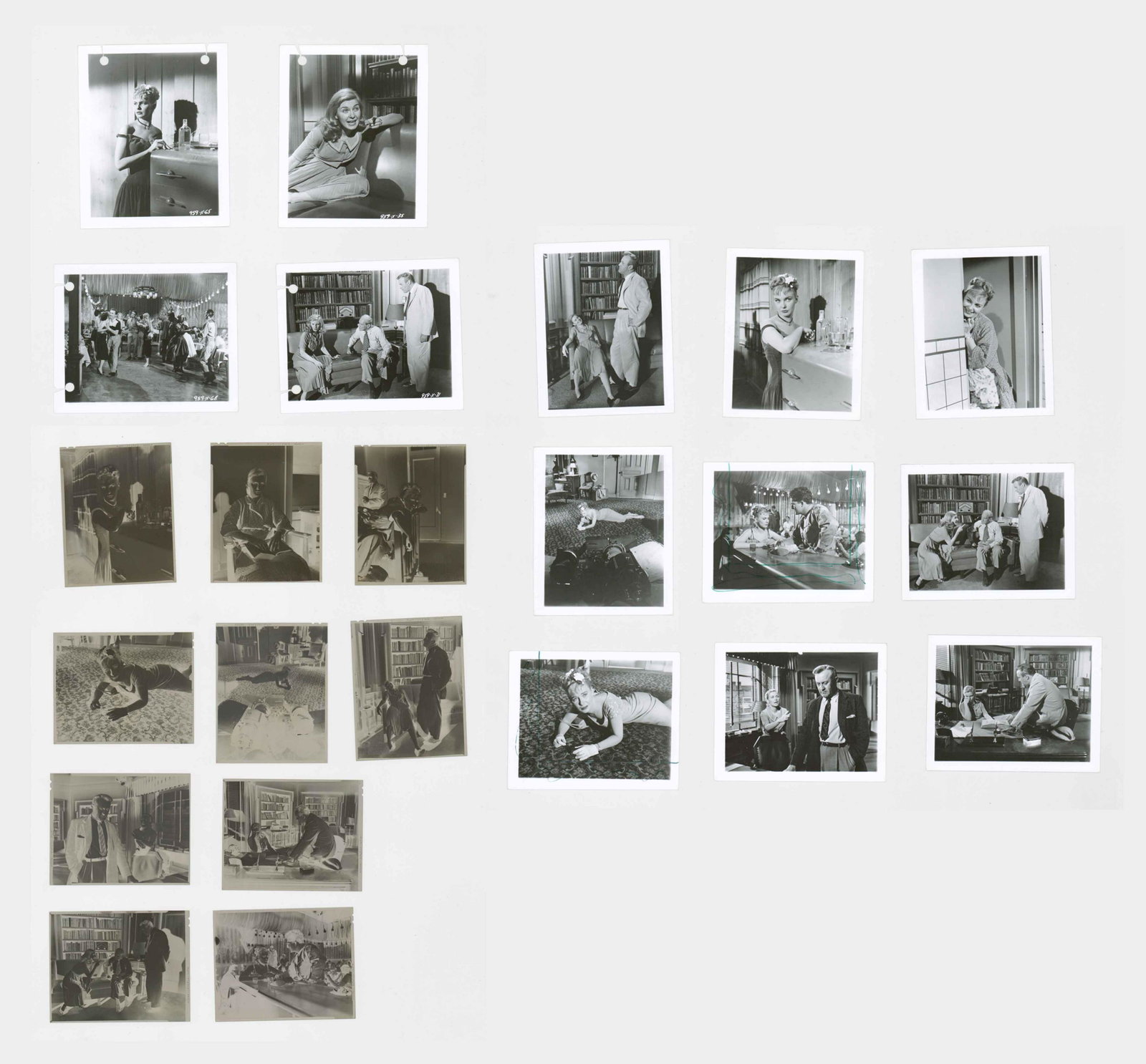 Joanne Woodward Vintage Production Photos (23): Joanne Woodward in Three Faces of Eve (20th Century Fox, 1957) vintage original production negatives and photos (23) Includes 8 negatives with the correct, matching photos. They measure 4 in. x 5 in. 