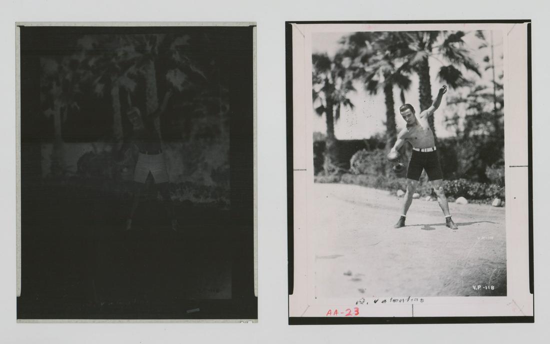 Rudolph Valentino Vintage Negative and Photo (1 of 2)
