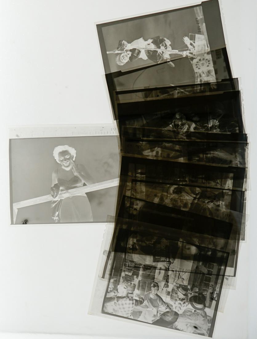Judy Garland in A Star Is Born Negatives (11): Judy Garland in A Star is Born (1954) vintage original negative from the Robert Osborne collection. Eleven vintage negatives of cut sequences. Measures 4 in. x 5 in. VG-EX/EX condition. Provenance: Fo