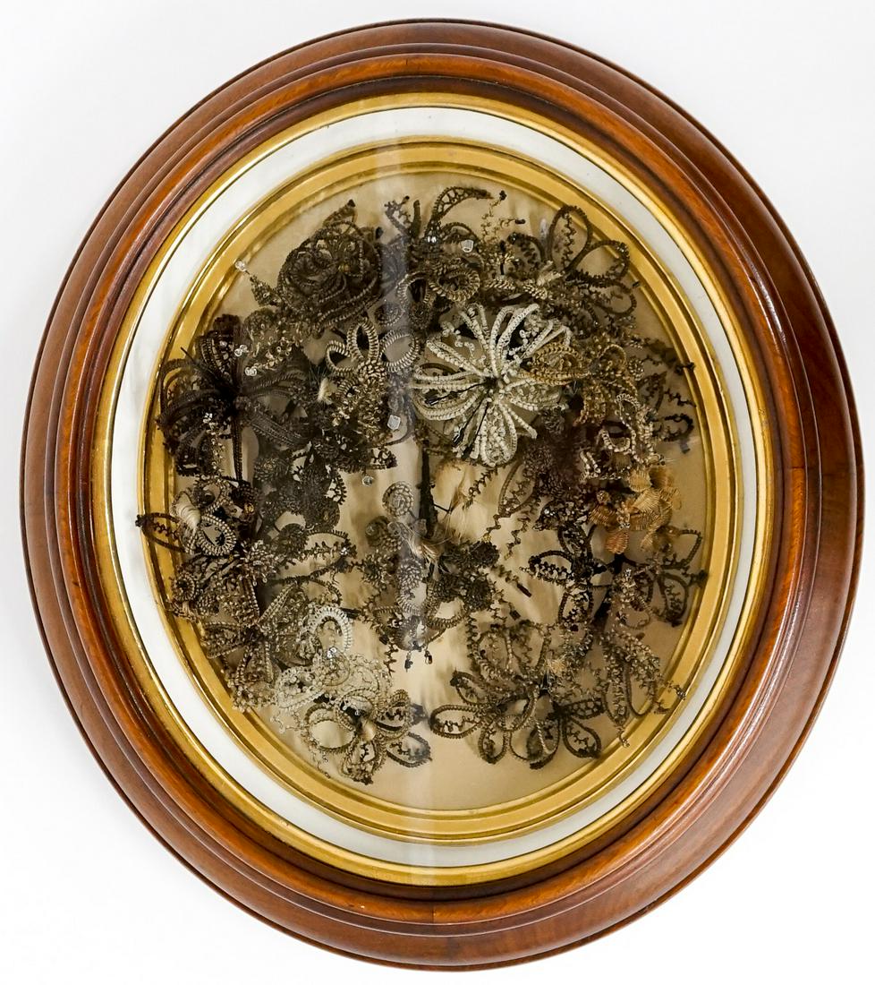 Antique Mourning Hair Wreath (1 of 4)