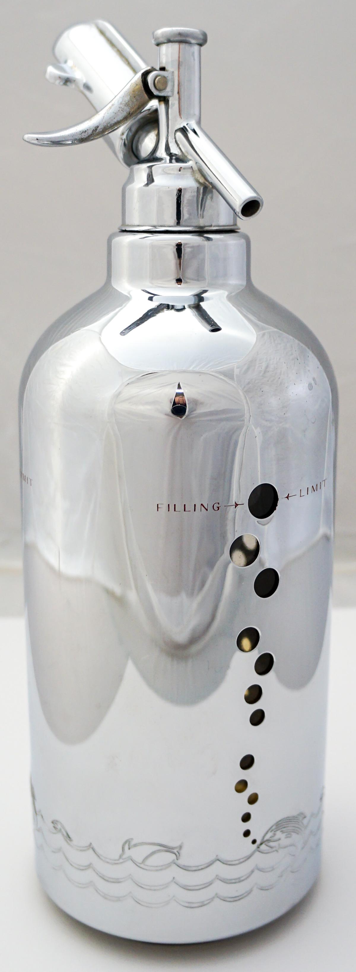 Vintage Art Deco Chrome Seltzer Bottle (1 of 6)
