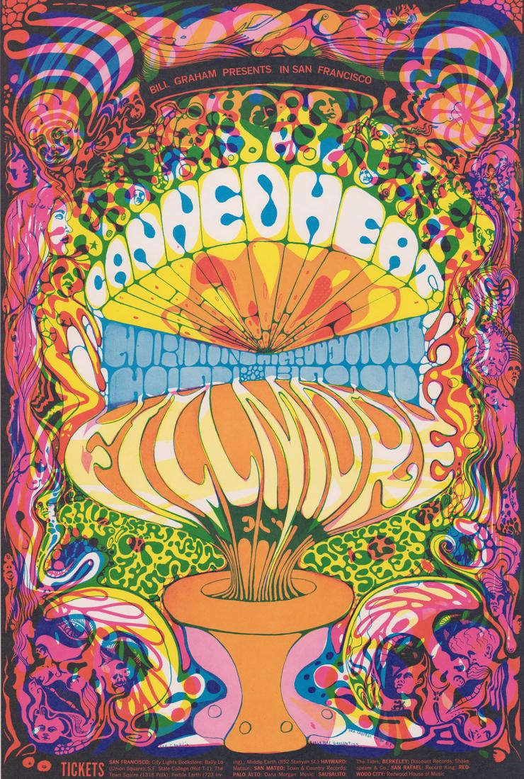 1968 Canned Heat Concert Poster BG-139-OP-1 (1 of 3)
