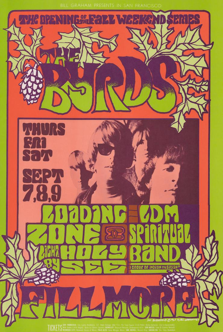 1967 Byrds Bill Graham Poster BG-82-OP-1 (1 of 3)