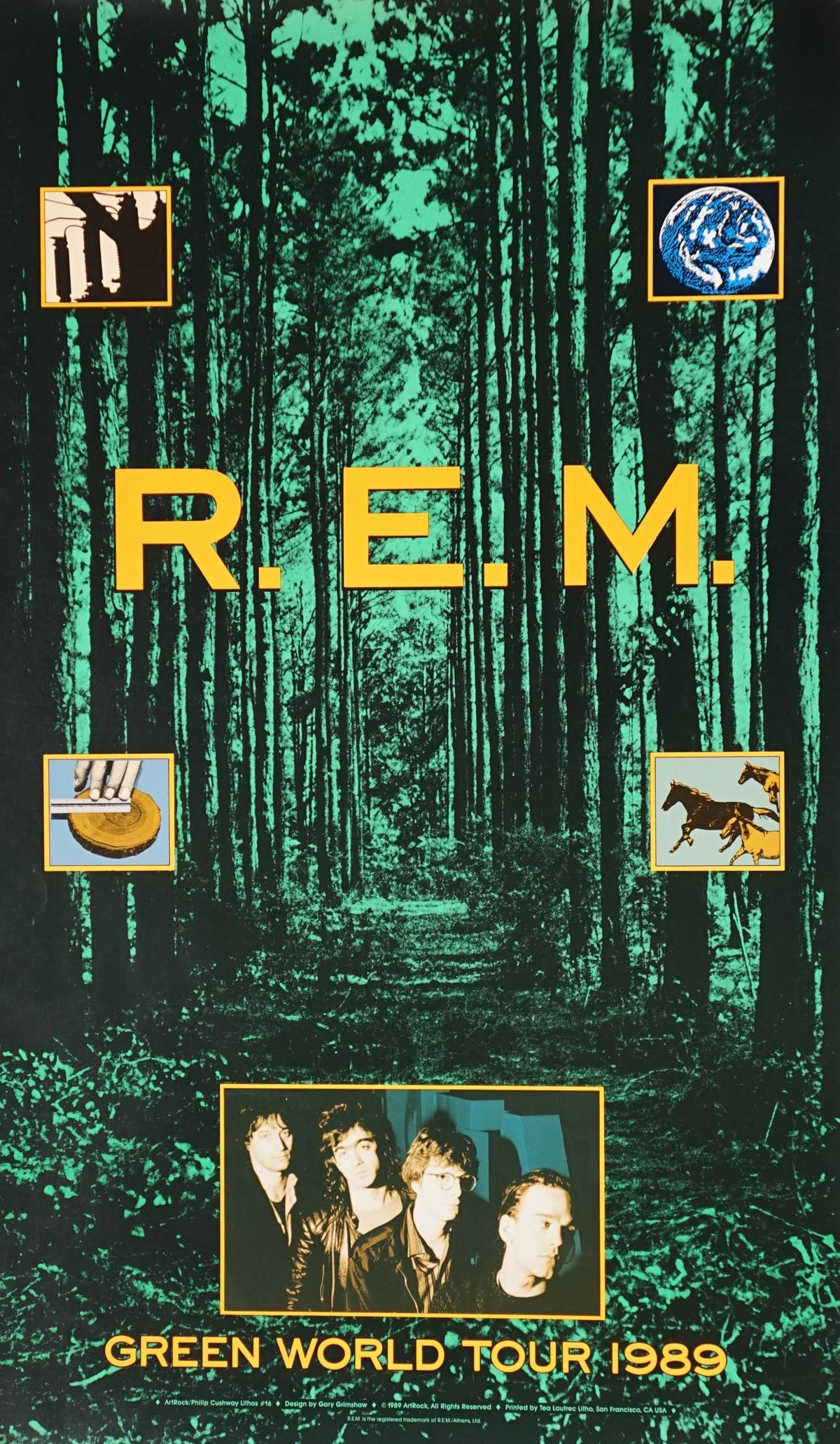 R.E.M. Concert Poster by Gary Grimshaw (1 of 3)