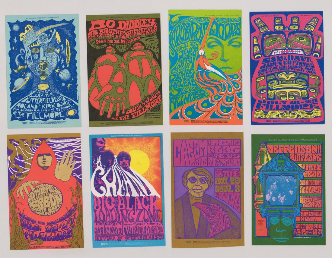Bill Graham Rock and Roll Postcards and Handbills (1 of 2)