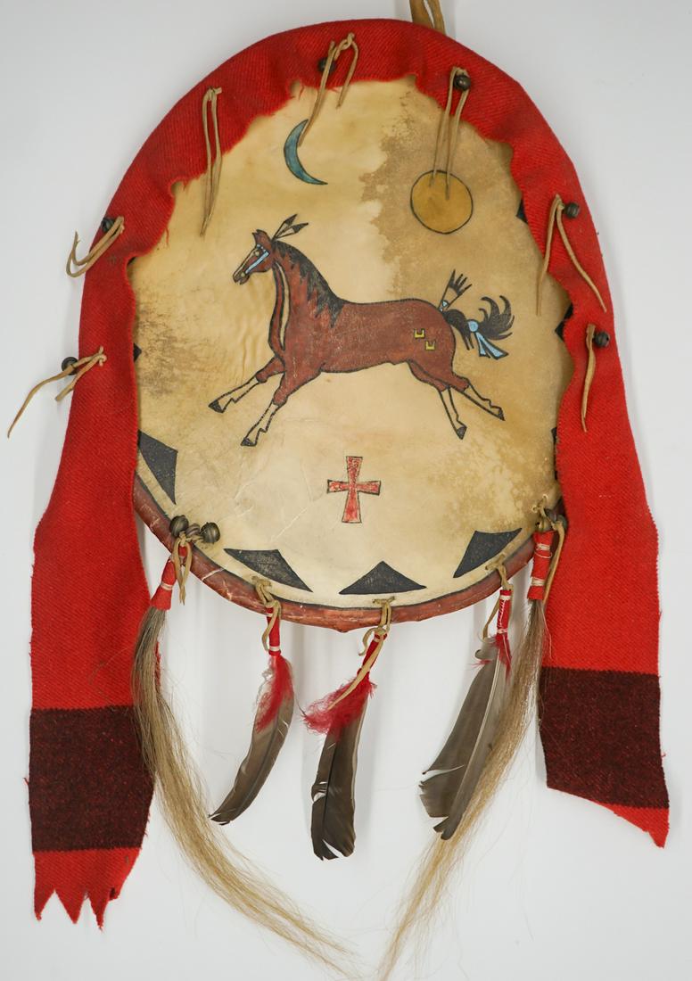 Southwest Painted Deer Hide Drum (1 of 8)
