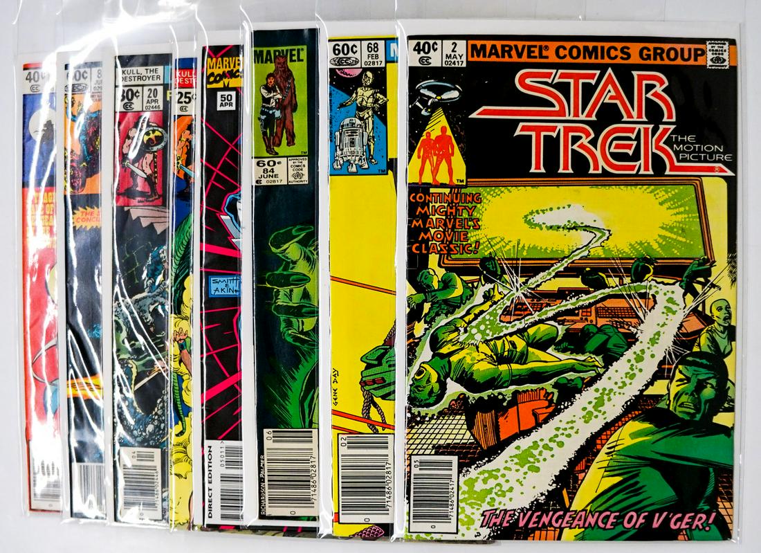 Marvel Vintage Comic Books (8): Marvel vintage group of comics (8). Includes Star Wars #68 and 84, Star Trek 2, Darkhawk 50, Kull 15 and 20, The End of Ghost Rider 81 and Caleb hammer 54. Condition ranges from FN to VF condition or 