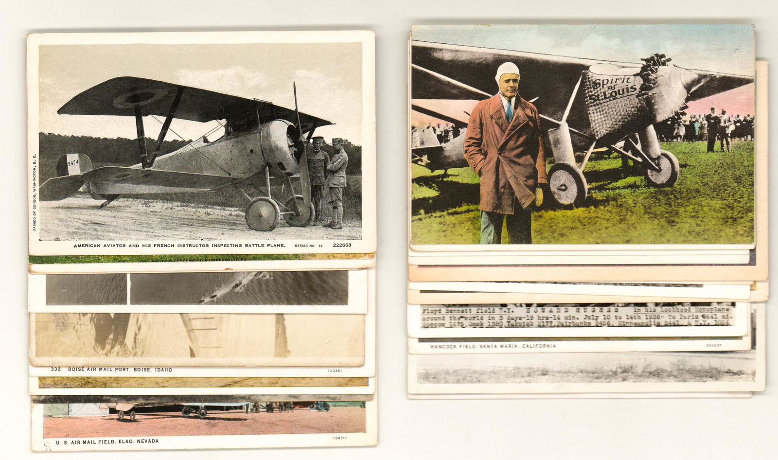 [Aviation, United States] Postcards (24): [Aviation, United States] Group of American postcards (24). We ship most items in this auction in house and gladly combine shipping if possible of multiple items. Provenance: David Cressey Collection.