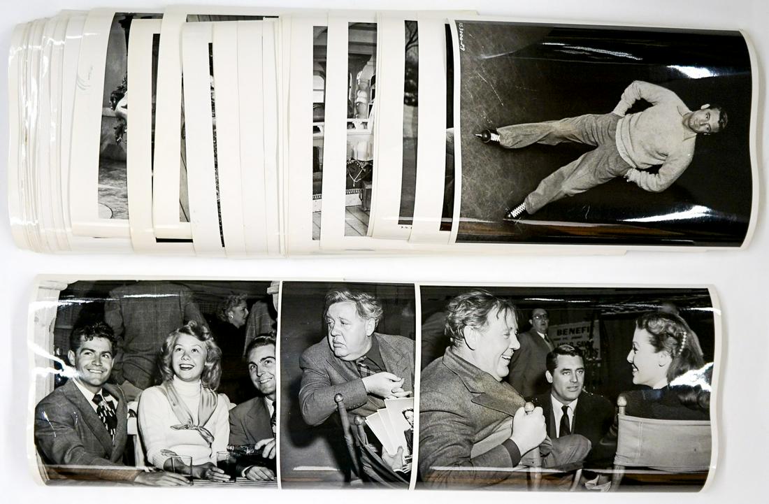 Samuel Goldwyn Production and Publicity Photos: Samuel Goldwyn films with Bob Hope, Cary Grant and others. Group of over fifty Production and Publicity photos. Black and white single-weight glossy. Measure approximately 8 in. x 10 in. and 10 in. x 