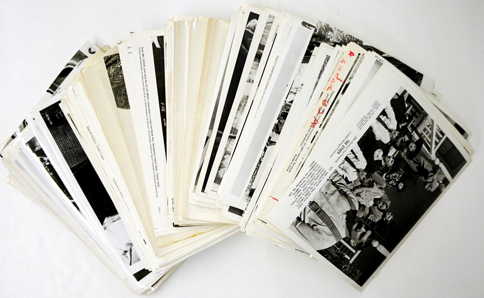 Actor Publicity Photos (400): Over 400 actor and actress publicity photos. Includes Steve McQueen, Glen Ford, Judy Garland, Omar Sharif, Tyrone Power, Gene Kelly, Ann-Margaret and more. Most are single-weight glossy black and whit