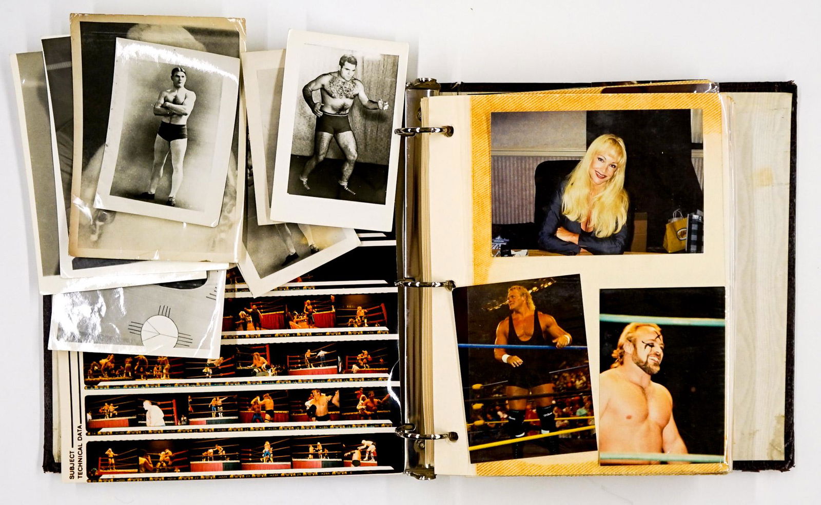 Group of Wrestling Photos (214): A group of (214) vintage wrestling candid action shots and (12) vintage reprints. Most measure 4 in. x 6 in. Provenance: Estate of James Baldwin Baker, Cornelius Oregon. If lot is absent of a conditio