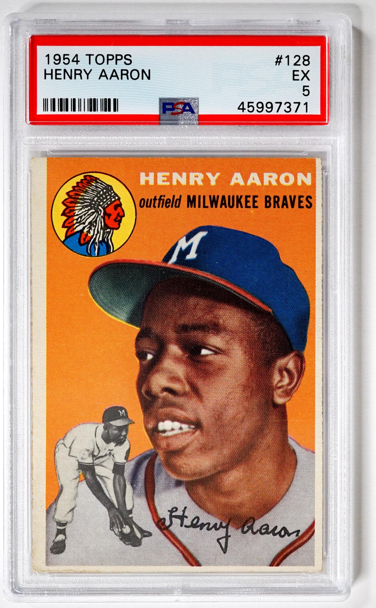 1954 Topps Hank Aaron #128 PSA 5 EX (1 of 2)