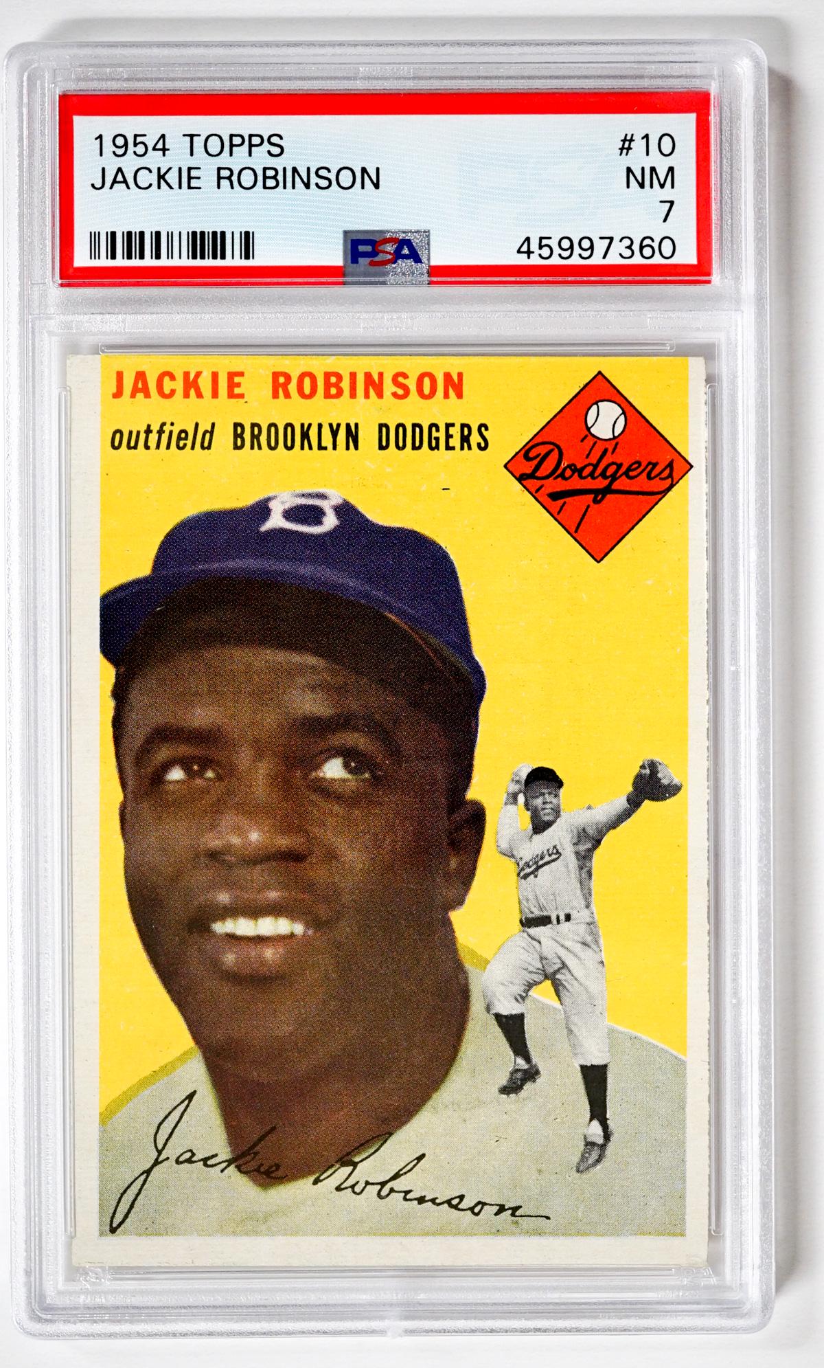 1954 Topps Jackie Robinson #10 PSA 7 NM (1 of 2)