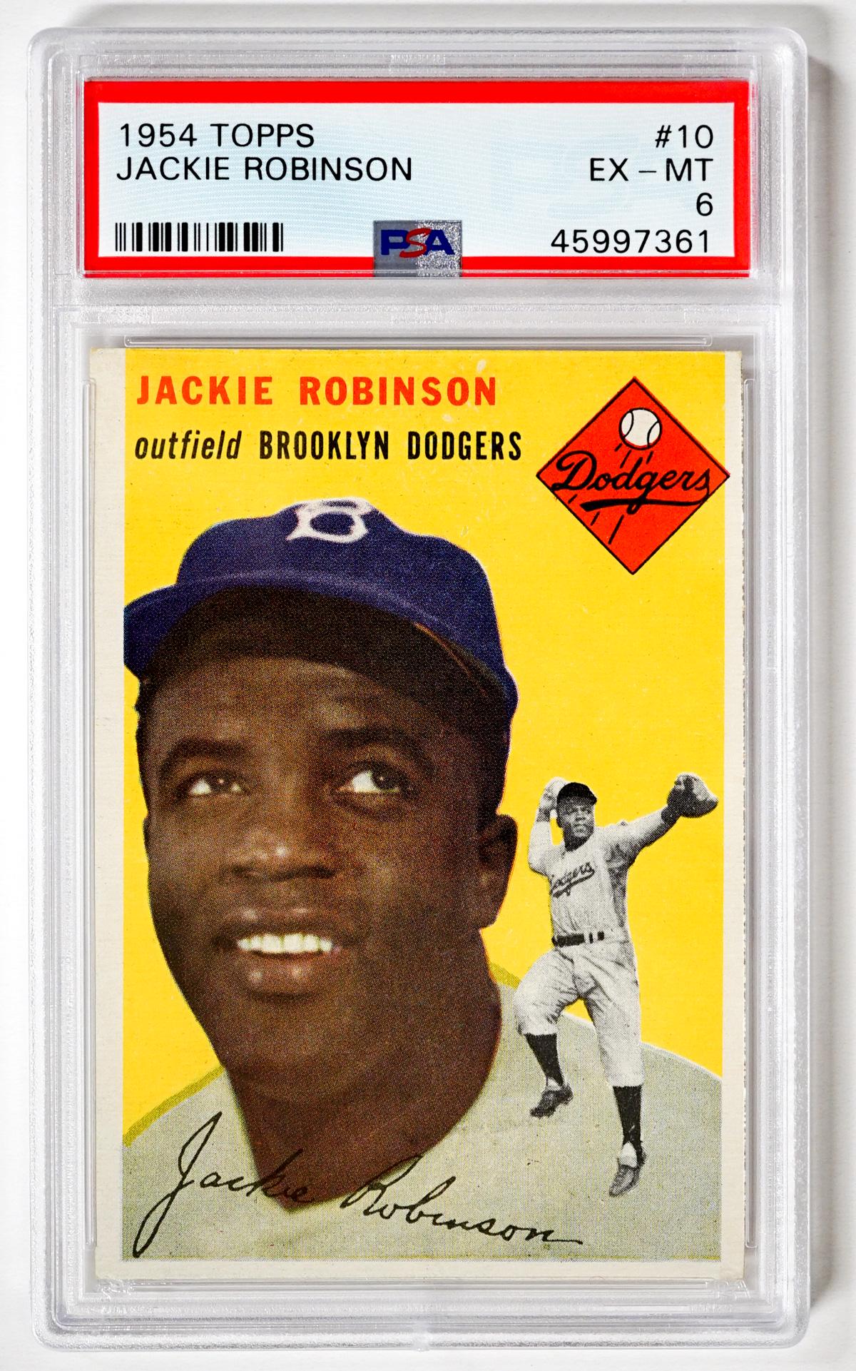 1954 Topps Jackie Robinson #10 PSA 6 EX-MT (1 of 2)
