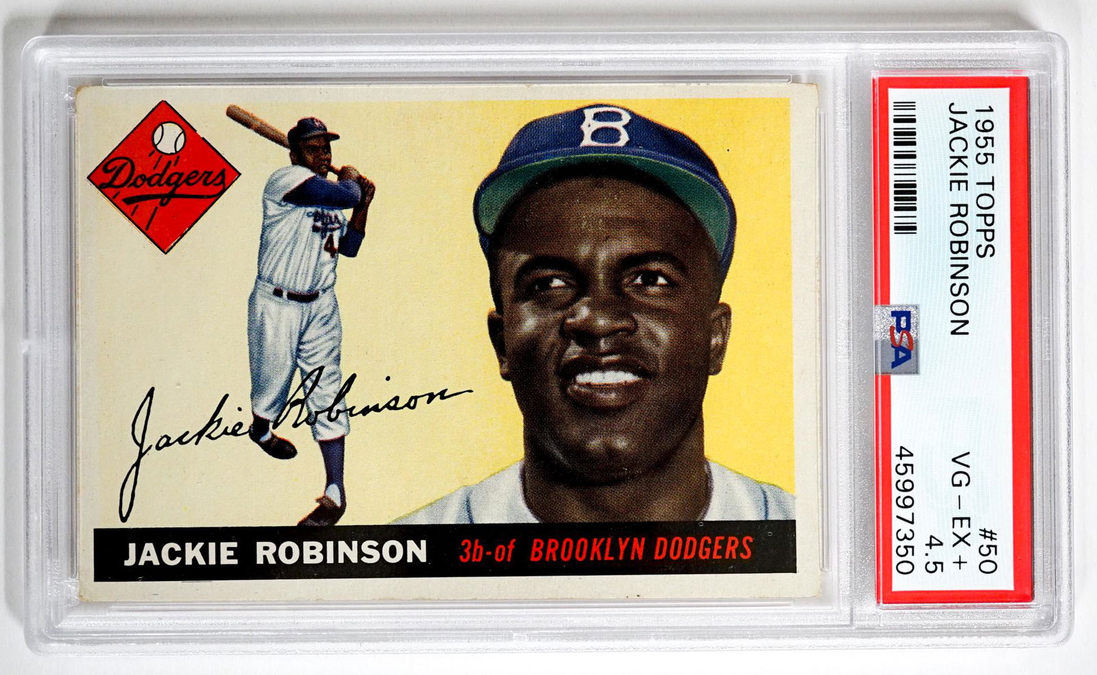 1955 Topps Jackie Robinson #50 PSA 4.5 VG-EX+ (1 of 2)