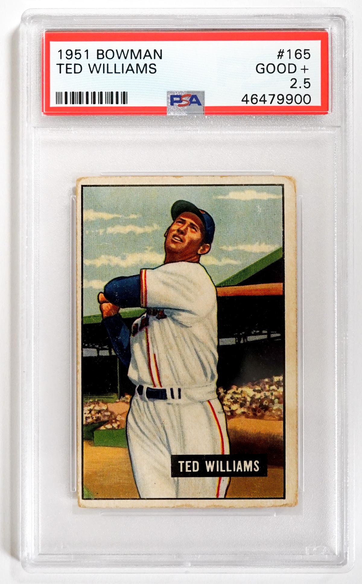 1951 Bowman Ted Williams #165 PSA 2.5 Good + (1 of 2)